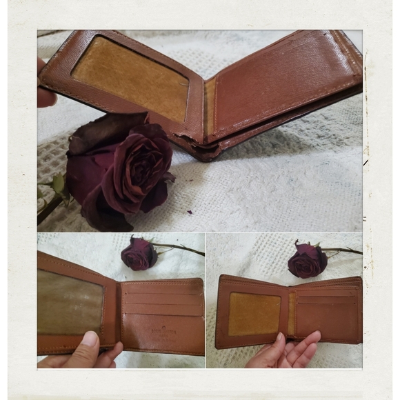 Louis Vuitton | LV Vintage Brown Mens Distressed Bi-fold Wallet - Picture 3 of 4